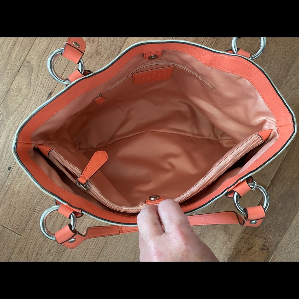 Authentic Coach bag tan coral F25294 - Picture 5 of 11